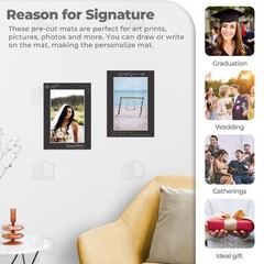 , 5X7 Photo Mat with White Core Bevel Edge 3.5X5.5 Openings, Acid Free Framing M