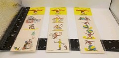 Vtg. NIP Mrs.Grossmans Curious George Sticker Strips 3pc. Lot Rare Red Header