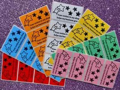 50 THANK YOU STICKERS 2.25″ 5 STARS LABELS FEEDBACK REVIEW SCRATCH RESISTANT