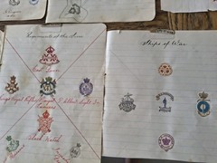 Antique Monogram Crests Coat Of Arms Inc Australian Regiment Ephemera Journal