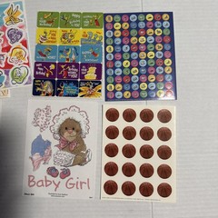 Vintage Sticker Lot 21 Sheets AGC, Gibson, Hallmark, Holiday Characters Looney