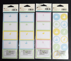 Scrapbooking Sticker Lot of 4 Packages Martha Stewart Round Pastel Baby Labels
