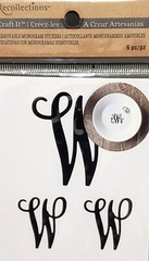 RECOLLECTIONS Craft It Removable Monogram Stickers, 6 pcs – BLACK