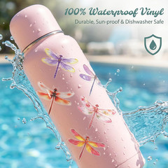 50Pcs Transparent Dragonfly Stickers for Crafts Waterproof Dragonfly Sticker Dec
