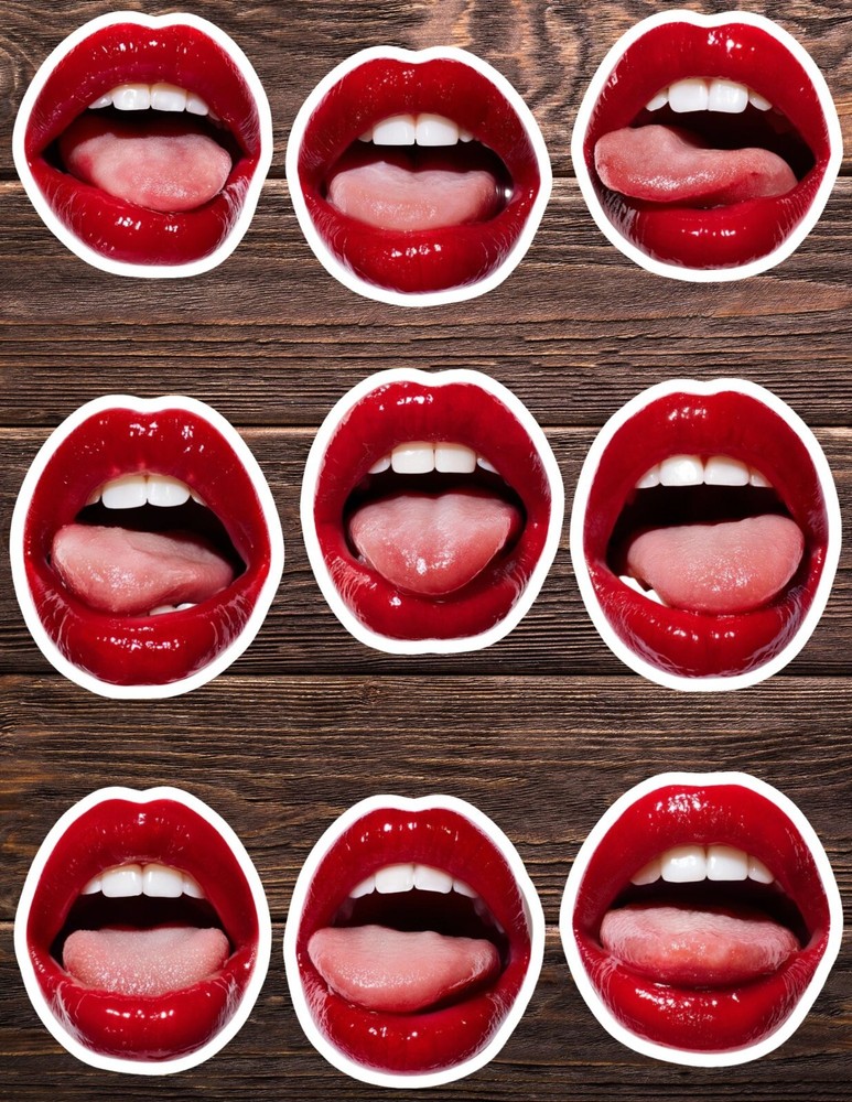 Open Mouth Die Cut Vinyl Stickers Set Scrapbooking Laptop Water Bottle