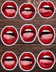 Open Mouth Die Cut Vinyl Stickers Set Scrapbooking Laptop Water Bottle