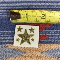 Glitter Star Sticker Vintage Vending Machine Gold