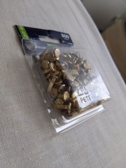 200 Brass Paper Fasteners, ½», brass plated steel, Paper Craft, multi medium art