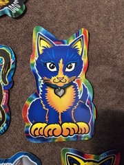 Cat And Dog Holographic Stickers Vintage 1998 CEI Made In The USA
