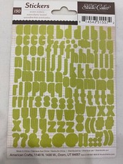 American Crafts Studio Calico Alphabet Accent Stickers 130 Ct Lime Green