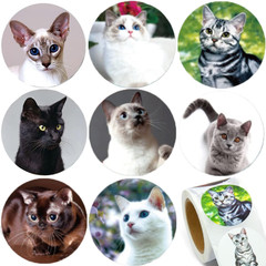 500 Pcs 1.5″ Cat Stickers for Kids and Teachers, Toddler Birthday Party