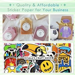 High-Quality Waterproof Vinyl Sticker Sheets for Crafts – 20 Matte Sheets 8.5×11