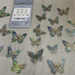 Blue Butterfly Butterflies 🦋 Holo Sticker Pack New Stickers Stained Glass Style