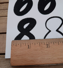 138 Textured Number Stickers Black 2″ tall each 5 full sheets 1 partial