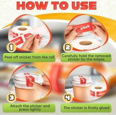 500-Pack Tamper Proof Stickers 1×3 – Strong Adhesive for Tamper Detection