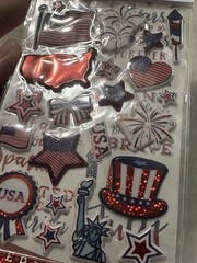 New Recollections 4TH OF JULY PATRIOTIC Scrapbooking Stickers 49 Pc