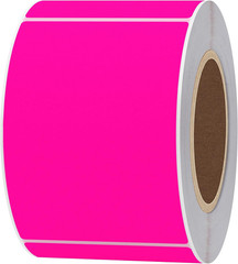 2X3 Inch 300Pcs Fluorescent Pink Sticker Rectangle Blank Color Coding Neon Label