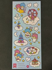 Pipsticks X Sanrio “Floating Fair Day” Twin Stars Holo Sticker Sheet (3x7in)