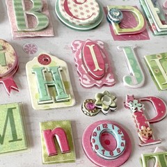 Brenda Walton Florals Scrapbook Stickers Lot – K&Co – Retired – 10 pc Kit