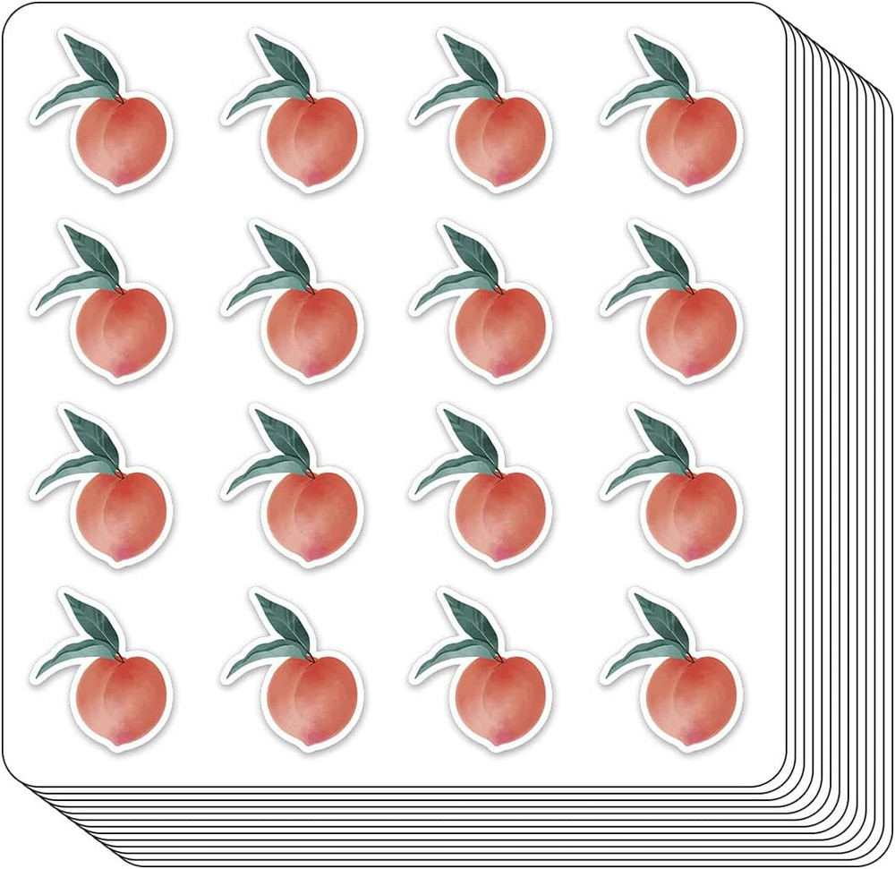 Peach Fruit Planner Stickers, 0.5In Monthly Scrapbooking Kids DIY Arts Crafting