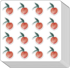 Peach Fruit Planner Stickers, 0.5In Monthly Scrapbooking Kids DIY Arts Crafting