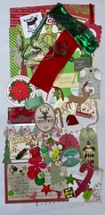 Christmas lot scrapbook planner journal junk collage ephemera paper crafting art