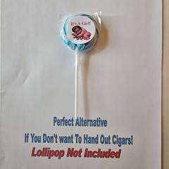 30 It’s A Girl Lollipop Seals 1.5″ Caucasian White Baby Envelope Labels