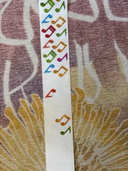 Hambly studios Rainbow Prism/glitter Music notes partial roll 30 mods vintage