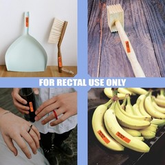 Rectal Use Only Stickers 1.5×0.375 Fluorescent Red 500 Labels Permanent Adhesive