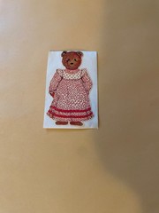 Vintage 1980s Girl Bear Sticker