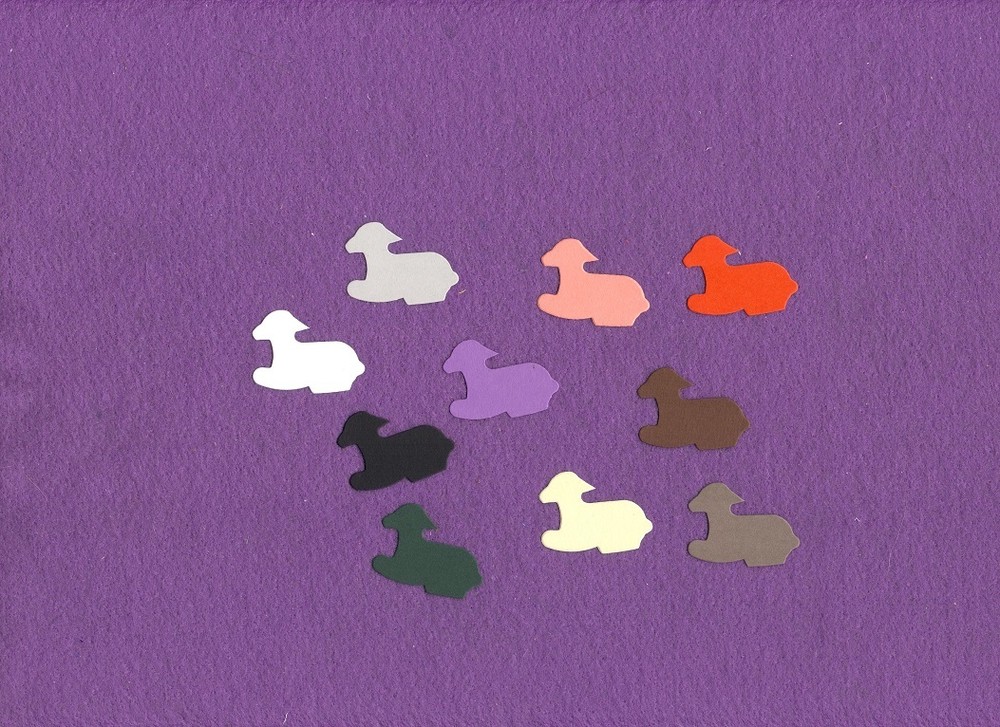 ANIMALS LAMB farm die cuts scrapbook cards