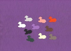 ANIMALS LAMB farm die cuts scrapbook cards