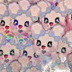 Tamagotchi Fanart Stickers Handmade (2-3/4 inch/70 mm)