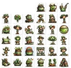 10 St Patricks Day Stickers Laptops Notebooks Journals Glossy Scrapbooking