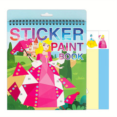 1PCS Sticker by Number Book for Kids Ages 4-8, Fun Craft Activity, Educational B