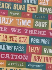 K&Company Brenda Walton HAPPY TRAILS Embossed Stickers VACATION FUN IN THE SUN