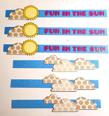 Recollections Fun In The Sun Cardstock Sticker Scrapbooking 6pc Glitter Summer