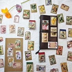 300 Pcs Vintage Washi Stickers Botanical Flower Butterfly Junk Journal Scrapbook