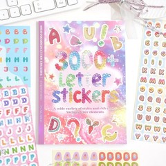 Vibrant 3000+ Piece Alphabet Sticker Book – Ideal for Crafting & Decorating