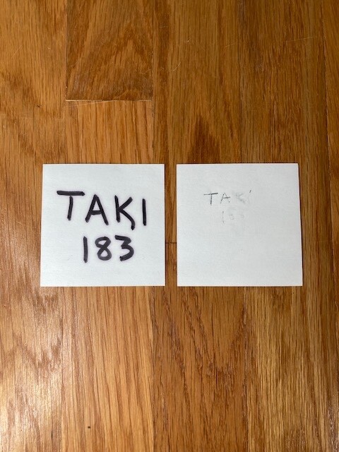 Taki 183 Set of 2 Stickers Graffiti Tag New York Original Art In The Streets NYC