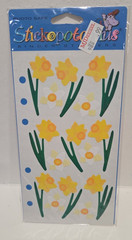 New 2000 In Package Vintage Hallmark Stickopotamus Stickers Daffodils 1 Sheet