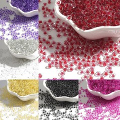 4000 pcs Glass Beads 2mm(10/0) Colour lined inside + Storage Box Jewelry Making