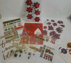 Vintage 1990s Holiday Christmas Mixed Sticker Sheets Hallmark Hobby lobby Ect