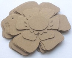 FLORAL CHiPBOARD ALBUM KIT – Flower Pages Raw Bare Unfinished Die Cuts – 8 Page