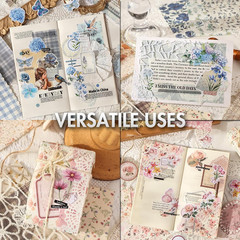 Scrapbook Supplies Kit – 400Pcs Vintage Floral Scrapbook Paper & Junk Journal St