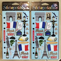 Mixed Lot PARIS, FRANCE Travel Stickers: Frances Meyer, Jolee’s, Stickopotamus