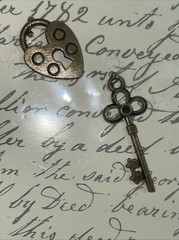 Michaels- 3 Packs Metal Icons Scrapbook Lock & Key Love Crafting Embellishments