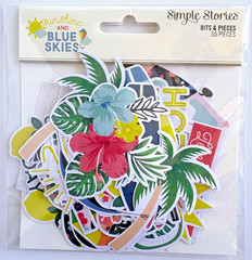 Simple Stories Sunshine Blue Skies Collector Kit 12×12 Scrapbook Bundle