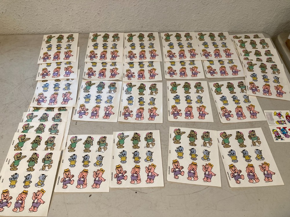 Vintage 1980s Sticker Sheets Post Cereal