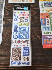 Lot of Scrapbook Stickers for Boys Epoxy K&Co Deja Views Dad Boy Vintage NEW #8